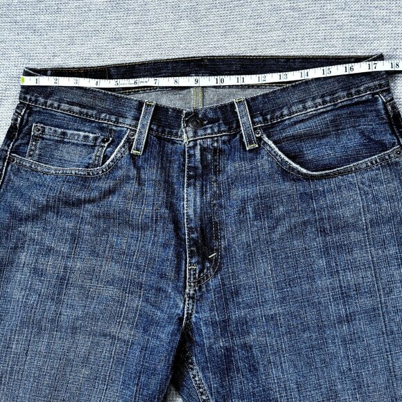 Levis Mens Blue Denim Jeans 559 Relaxed Straight Fit Mid Rise Cotton W34 L32 - Picture 9 of 13